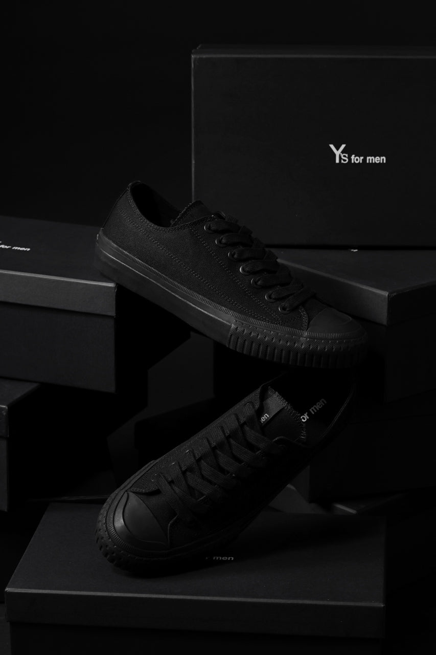 画像をギャラリービューアに読み込む, Y's for men LOW TOP SNEAKER / COTTON CANVAS (BLACK)