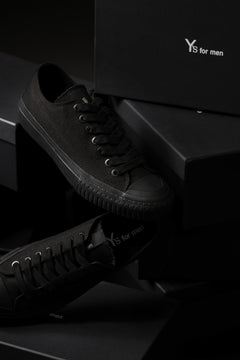 画像をギャラリービューアに読み込む, Y's for men LOW TOP SNEAKER / COTTON CANVAS (BLACK)