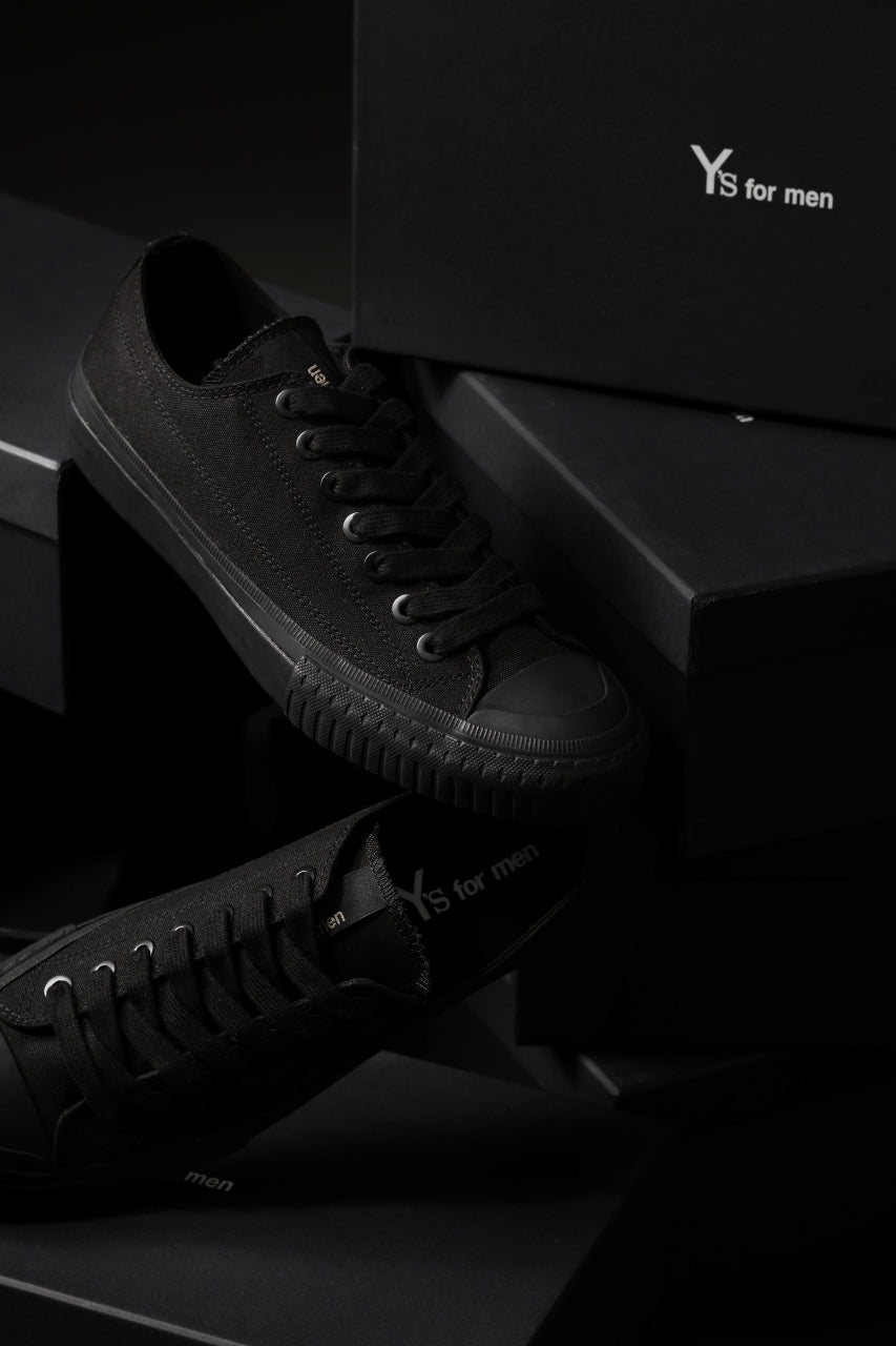 画像をギャラリービューアに読み込む, Y's for men LOW TOP SNEAKER / COTTON CANVAS (BLACK)