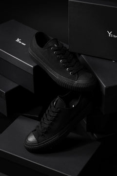 画像をギャラリービューアに読み込む, Y's for men LOW TOP SNEAKER / COTTON CANVAS (BLACK)