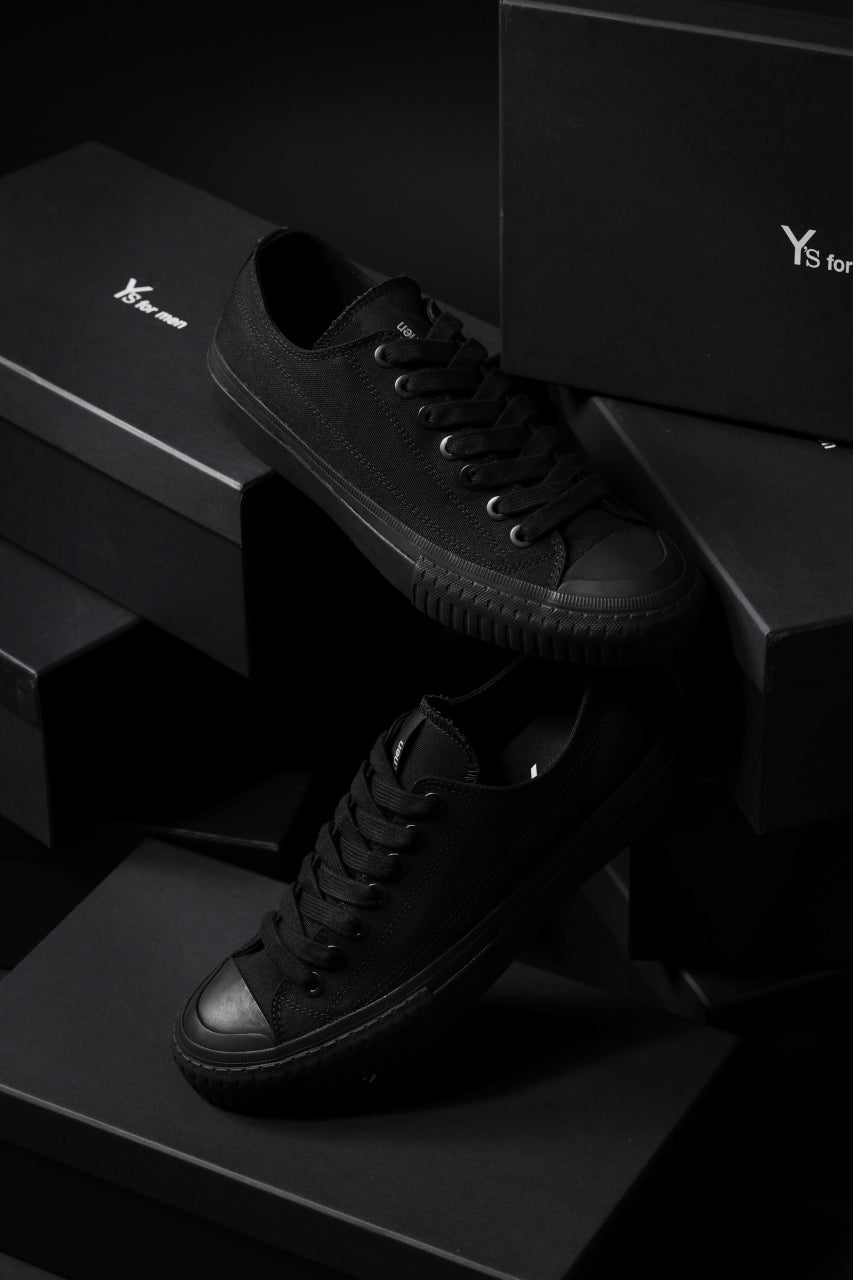 画像をギャラリービューアに読み込む, Y's for men LOW TOP SNEAKER / COTTON CANVAS (BLACK)