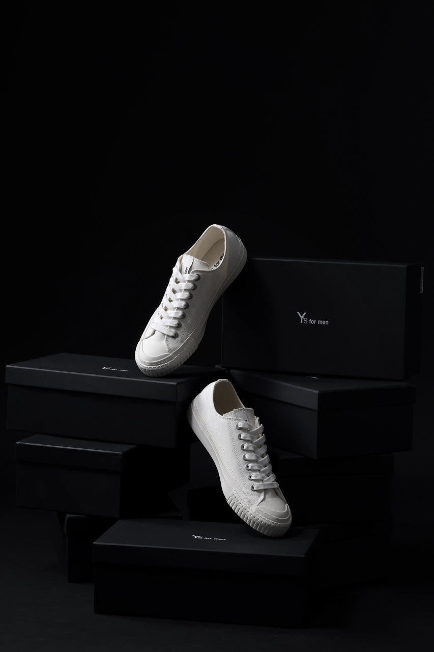 画像をギャラリービューアに読み込む, Y's for men LOW TOP SNEAKER / COTTON CANVAS (WHITE)