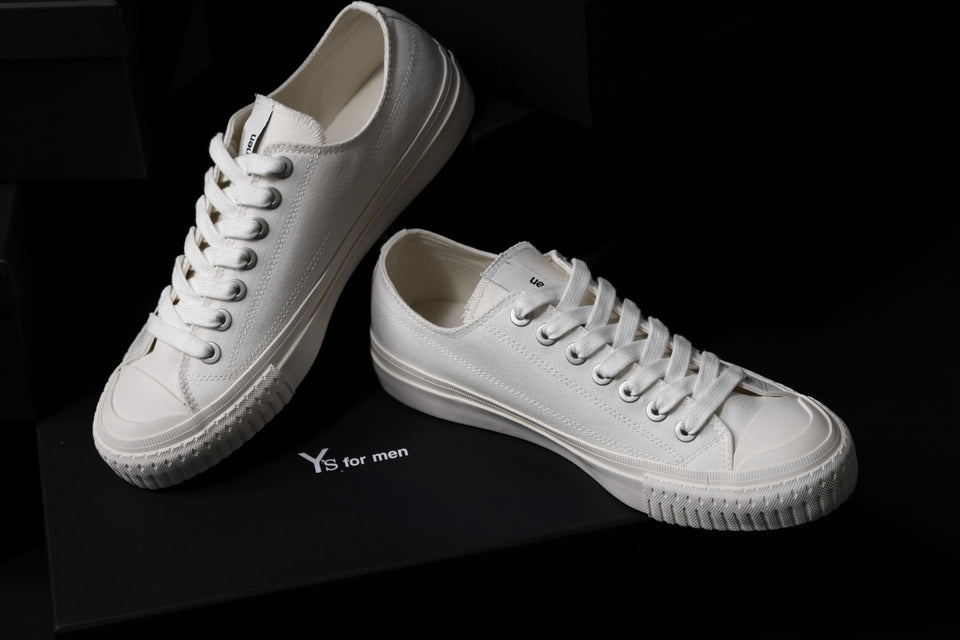 画像をギャラリービューアに読み込む, Y's for men LOW TOP SNEAKER / COTTON CANVAS (WHITE)