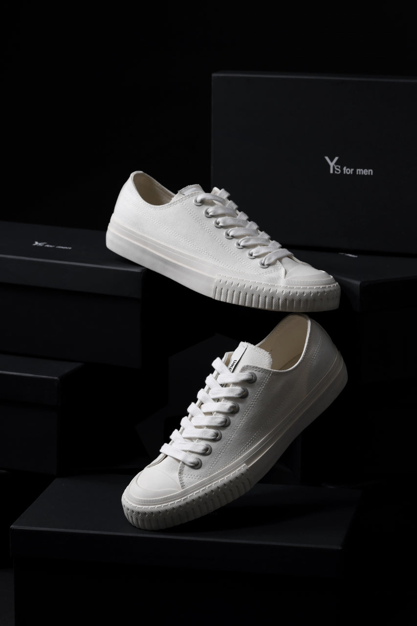 画像をギャラリービューアに読み込む, Y's for men LOW TOP SNEAKER / COTTON CANVAS (WHITE)