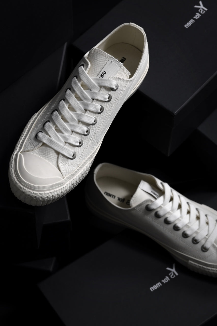 画像をギャラリービューアに読み込む, Y's for men LOW TOP SNEAKER / COTTON CANVAS (WHITE)
