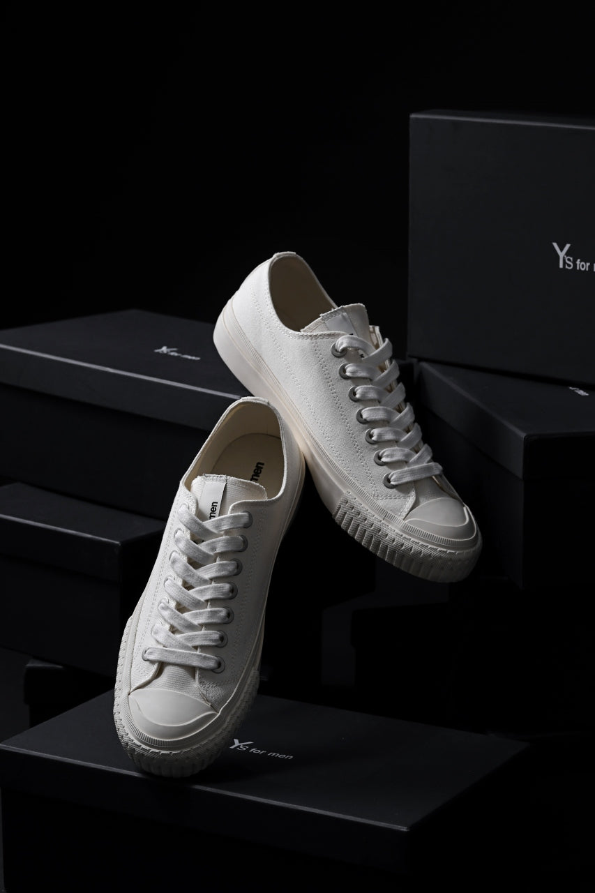 画像をギャラリービューアに読み込む, Y's for men LOW TOP SNEAKER / COTTON CANVAS (WHITE)
