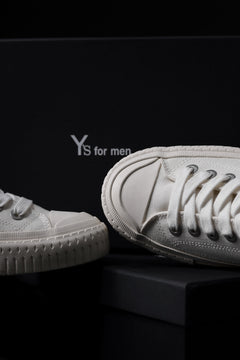 画像をギャラリービューアに読み込む, Y's for men LOW TOP SNEAKER / COTTON CANVAS (WHITE)