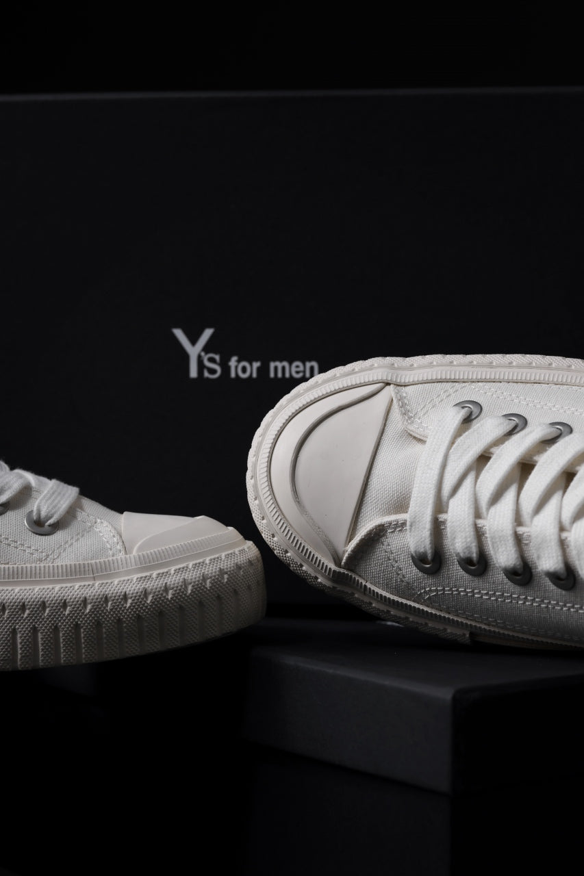 画像をギャラリービューアに読み込む, Y's for men LOW TOP SNEAKER / COTTON CANVAS (WHITE)