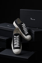 画像をギャラリービューアに読み込む, Y's for men LOW TOP SNEAKER / COTTON CANVAS (BLACK x WHITE)
