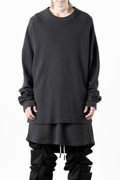画像をギャラリービューアに読み込む, A.F ARTEFACT OVER SIZE TOP / RIB KNIT JERSEY (DARK GREY)