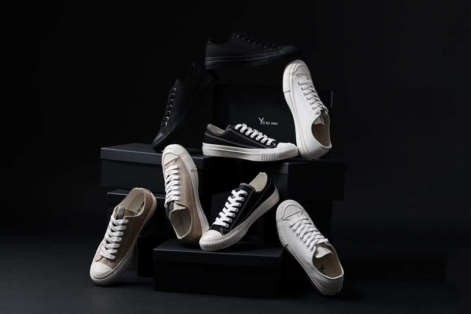 画像をギャラリービューアに読み込む, Y's for men LOW TOP SNEAKER / COTTON CANVAS (BLACK)