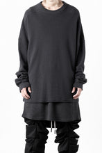 画像をギャラリービューアに読み込む, A.F ARTEFACT OVER SIZE TOP / RIB KNIT JERSEY (DARK GREY)