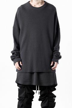 画像をギャラリービューアに読み込む, A.F ARTEFACT OVER SIZE TOP / RIB KNIT JERSEY (DARK GREY)