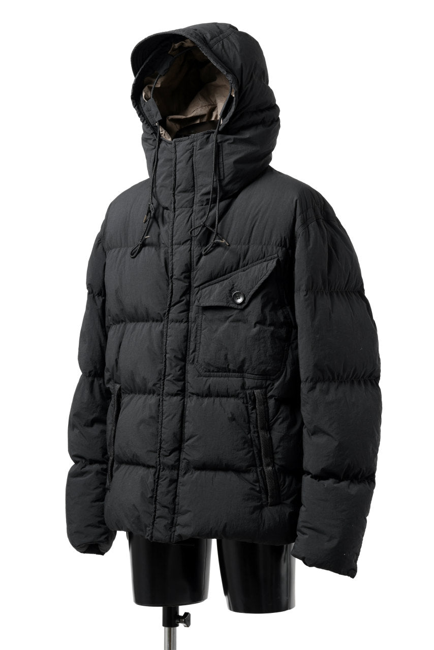 画像をギャラリービューアに読み込む, Ten c SURVIVAL DOWN JACKET / GARMENT DYED (BLACK)