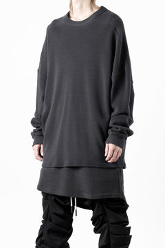 画像をギャラリービューアに読み込む, A.F ARTEFACT OVER SIZE TOP / RIB KNIT JERSEY (DARK GREY)