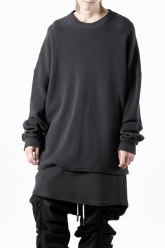 画像をギャラリービューアに読み込む, A.F ARTEFACT OVER SIZE TOP / RIB KNIT JERSEY (DARK GREY)