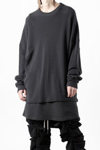 画像をギャラリービューアに読み込む, A.F ARTEFACT OVER SIZE TOP / RIB KNIT JERSEY (DARK GREY)