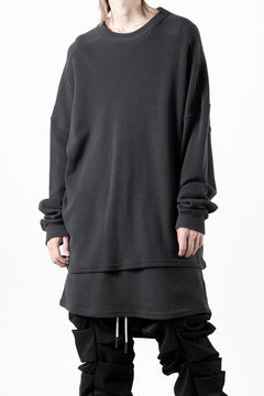 画像をギャラリービューアに読み込む, A.F ARTEFACT OVER SIZE TOP / RIB KNIT JERSEY (DARK GREY)