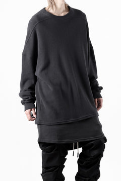 画像をギャラリービューアに読み込む, A.F ARTEFACT OVER SIZE TOP / RIB KNIT JERSEY (DARK GREY)