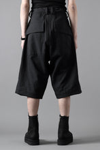 画像をギャラリービューアに読み込む, A.F ARTEFACT ZIP FOLDING TUCK SHORTS / COTTON-LINEN TWILL (BLACK)