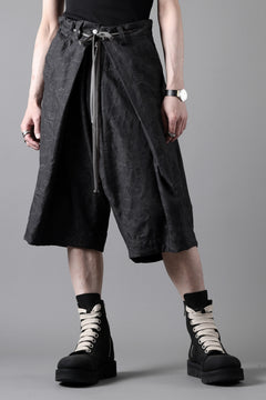 画像をギャラリービューアに読み込む, A.F ARTEFACT ZIP FOLDING TUCK SHORTS / PAISLEY JACQUARD (BLACK)