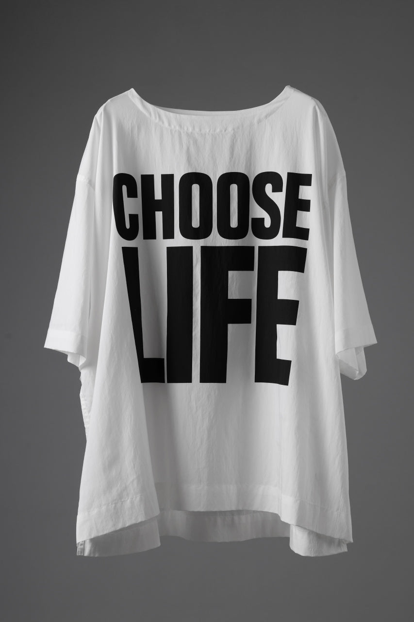 画像をギャラリービューアに読み込む, KATHARINE HAMNETT FABRIC SLOGAN TEE / CHOOSE LIFE (WHITE)