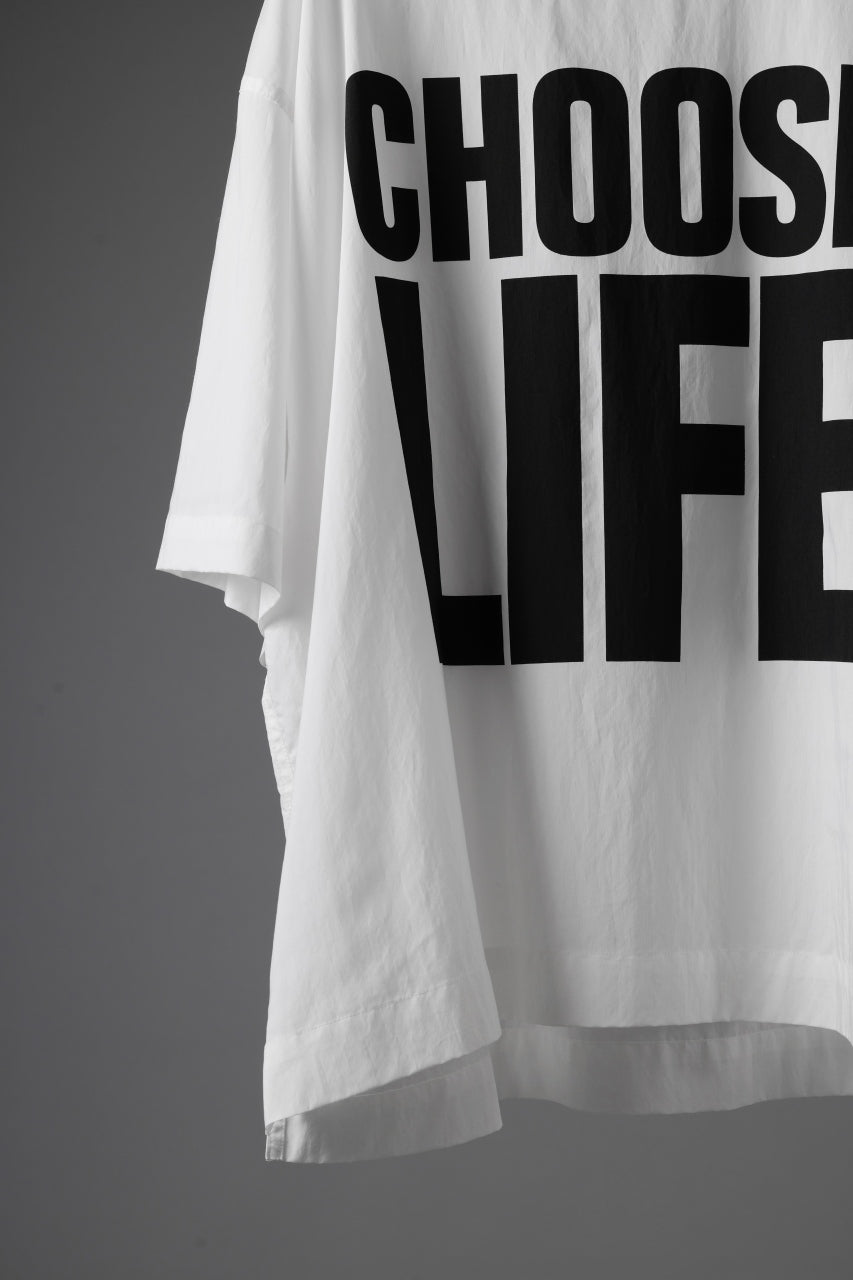 画像をギャラリービューアに読み込む, KATHARINE HAMNETT FABRIC SLOGAN TEE / CHOOSE LIFE (WHITE)