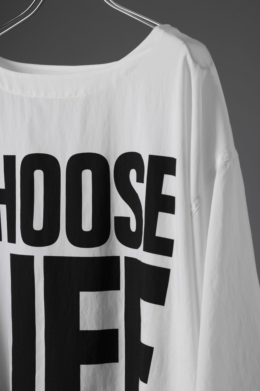 画像をギャラリービューアに読み込む, KATHARINE HAMNETT FABRIC SLOGAN TEE / CHOOSE LIFE (WHITE)