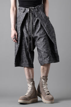 画像をギャラリービューアに読み込む, A.F ARTEFACT ZIP FOLDING TUCK SHORTS / PAISLEY JACQUARD (D.GREY)
