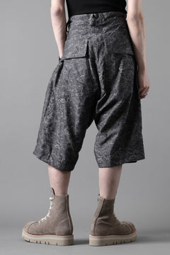 画像をギャラリービューアに読み込む, A.F ARTEFACT ZIP FOLDING TUCK SHORTS / PAISLEY JACQUARD (D.GREY)