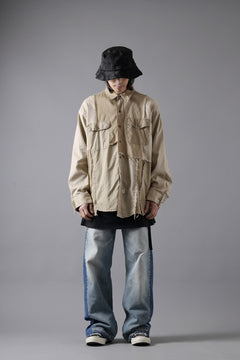 画像をギャラリービューアに読み込む, CHANGES CRAZY PANEL SHIRT - MADE BY 50's WORK SHIRT (BEIGE #A)