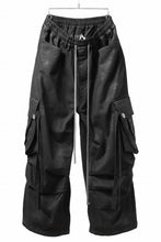 画像をギャラリービューアに読み込む, A.F ARTEFACT EXTREME WIDE CARGO PANTS / COATING TWILL (BLACK)