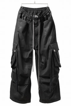 画像をギャラリービューアに読み込む, A.F ARTEFACT EXTREME WIDE CARGO PANTS / COATING TWILL (BLACK)