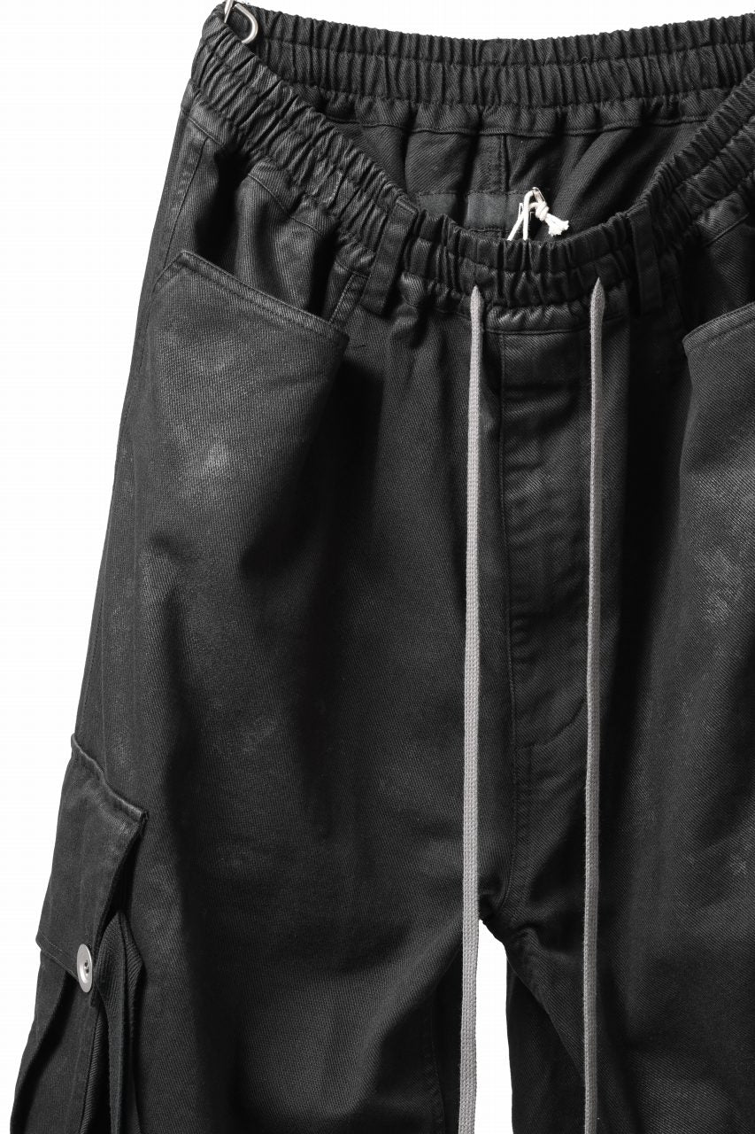 画像をギャラリービューアに読み込む, A.F ARTEFACT EXTREME WIDE CARGO PANTS / COATING TWILL (BLACK)