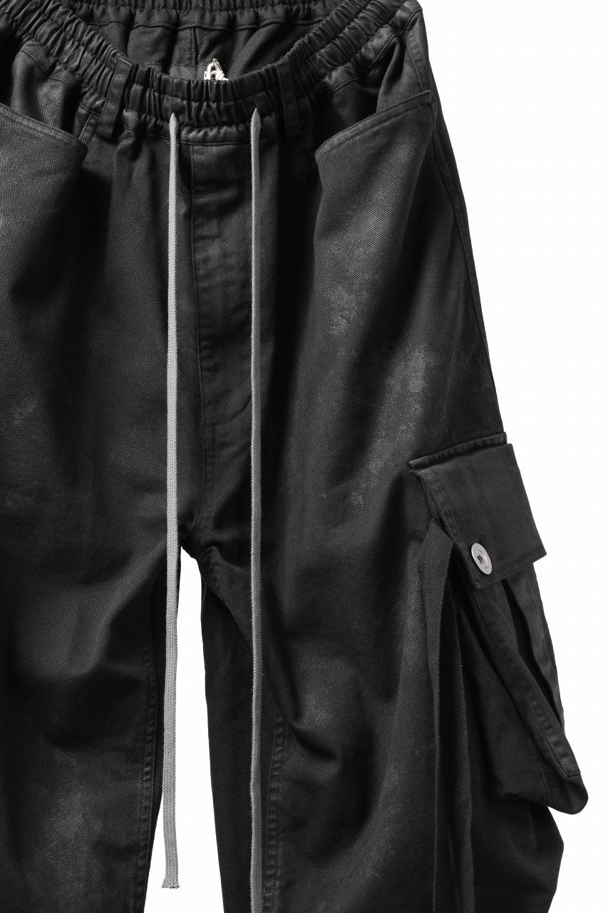 画像をギャラリービューアに読み込む, A.F ARTEFACT EXTREME WIDE CARGO PANTS / COATING TWILL (BLACK)