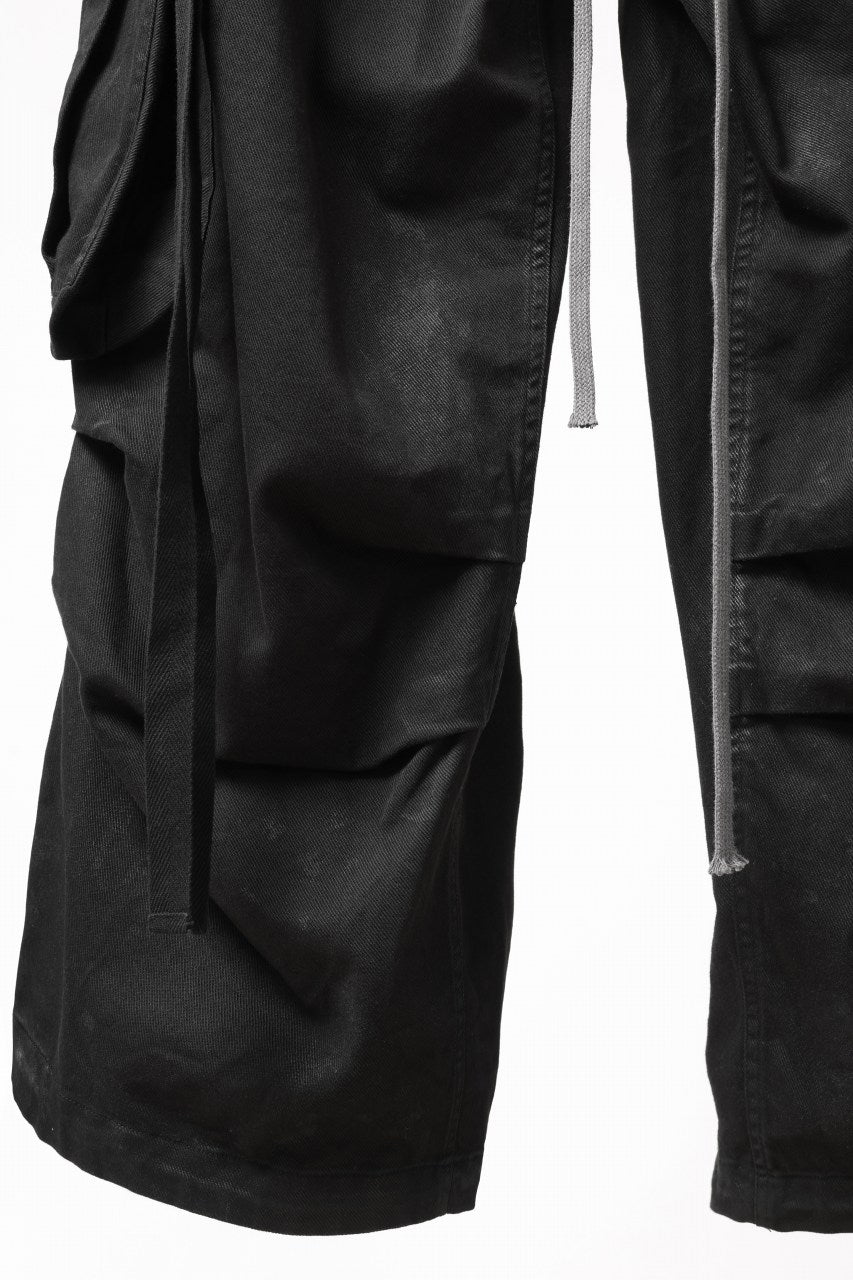 画像をギャラリービューアに読み込む, A.F ARTEFACT EXTREME WIDE CARGO PANTS / COATING TWILL (BLACK)