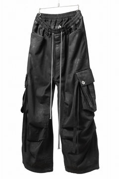 画像をギャラリービューアに読み込む, A.F ARTEFACT EXTREME WIDE CARGO PANTS / COATING TWILL (BLACK)