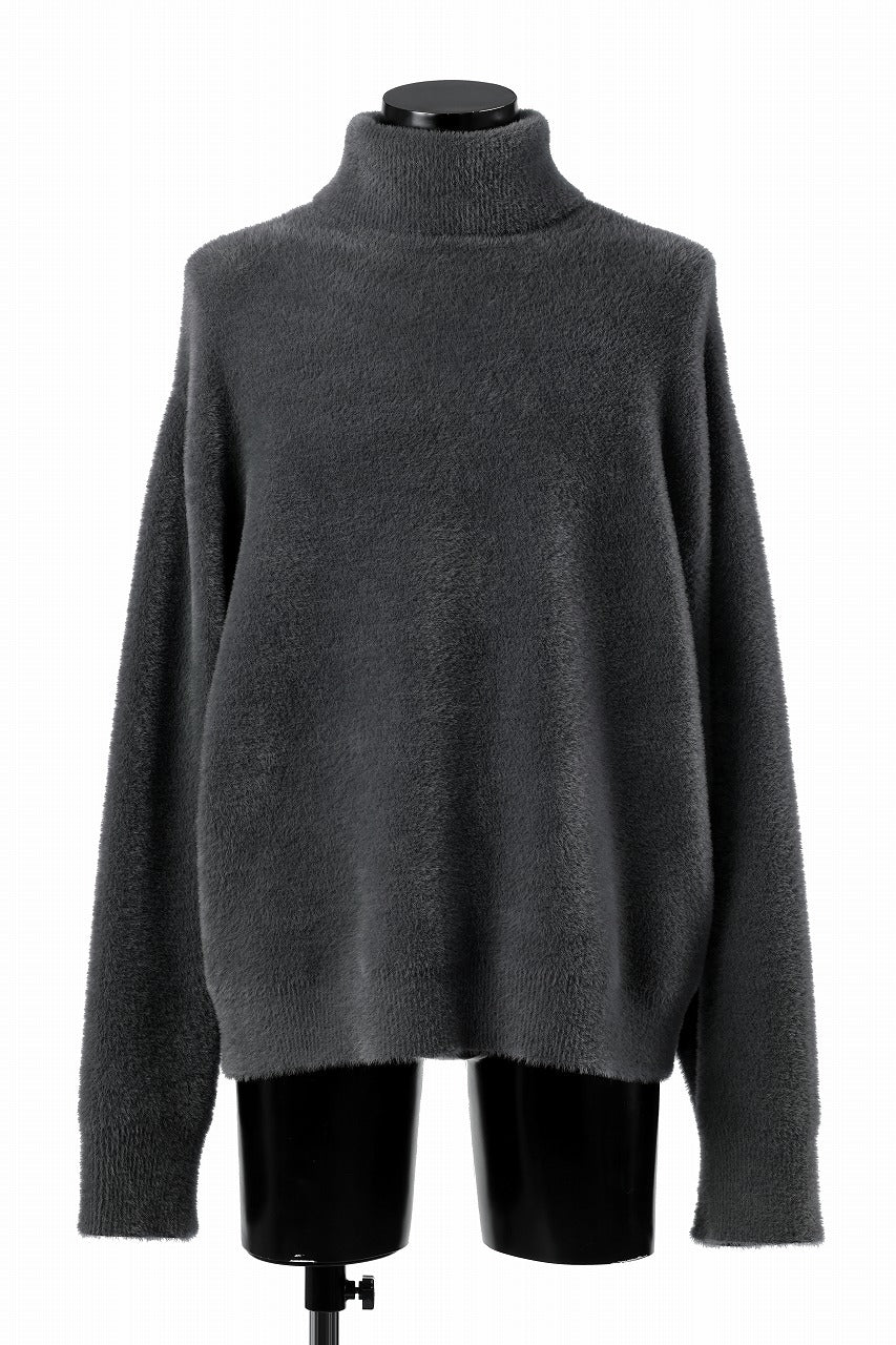画像をギャラリービューアに読み込む, TARO HORIUCHI / th products Mole Turtle Knit / feather mogol shaggy knit (gray)