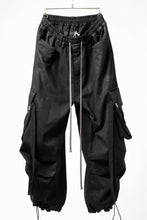 画像をギャラリービューアに読み込む, A.F ARTEFACT EXTREME WIDE CARGO PANTS / COATING TWILL (BLACK)