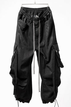 画像をギャラリービューアに読み込む, A.F ARTEFACT EXTREME WIDE CARGO PANTS / COATING TWILL (BLACK)
