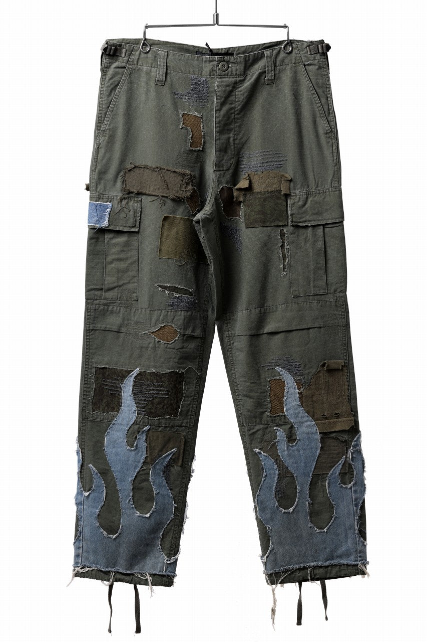 画像をギャラリービューアに読み込む, MASSIMO SABBADIN ARMY CARGO PANTS wt. FLAME DETAIL (ap)