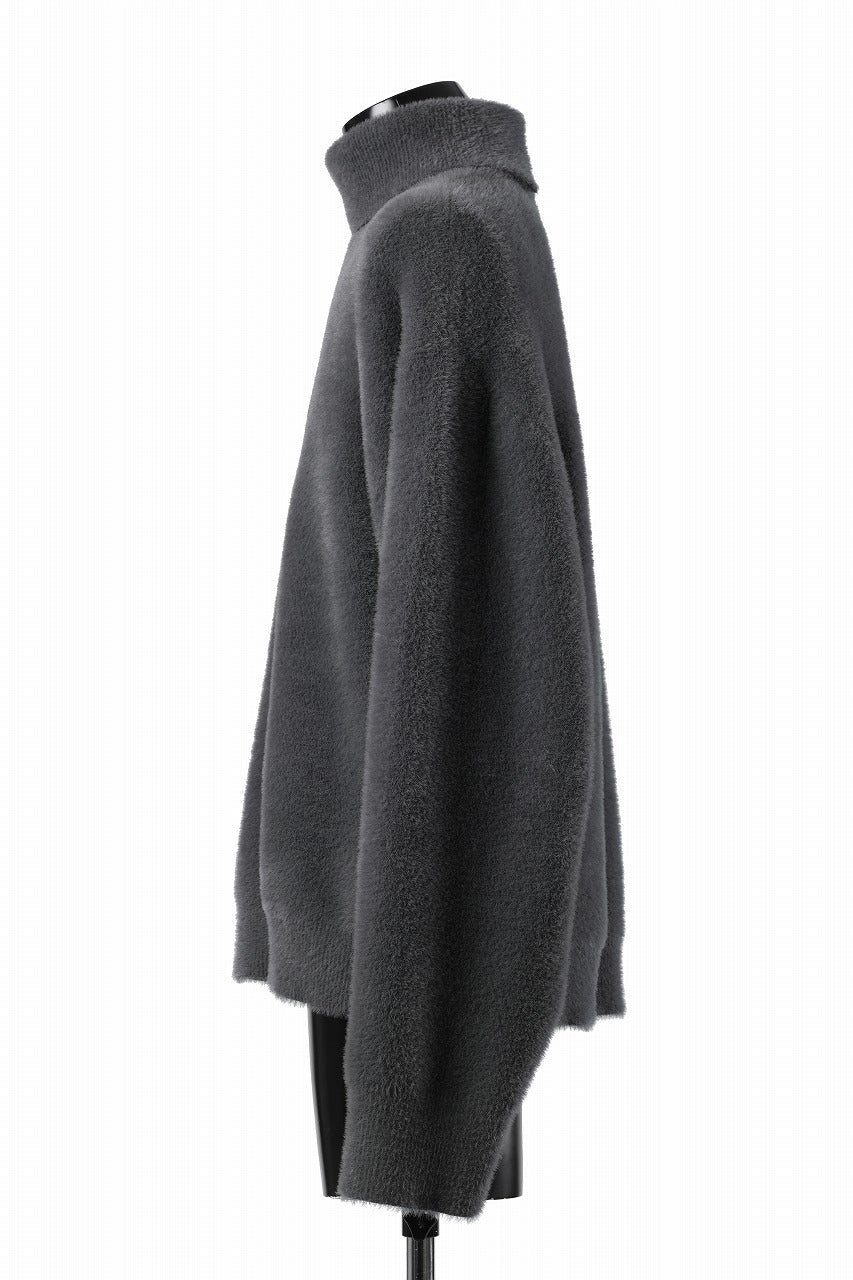 画像をギャラリービューアに読み込む, TARO HORIUCHI / th products Mole Turtle Knit / feather mogol shaggy knit (gray)