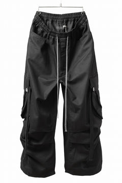 画像をギャラリービューアに読み込む, A.F ARTEFACT EXTREME WIDE CARGO PANTS / STRETCH TWILL (BLACK)