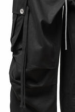画像をギャラリービューアに読み込む, A.F ARTEFACT EXTREME WIDE CARGO PANTS / STRETCH TWILL (BLACK)