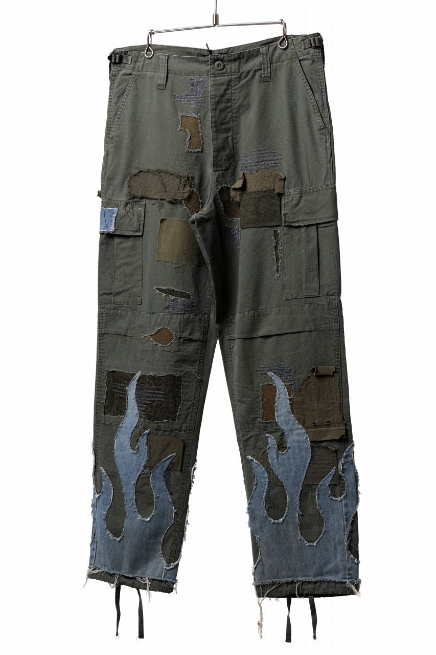 画像をギャラリービューアに読み込む, MASSIMO SABBADIN ARMY CARGO PANTS wt. FLAME DETAIL (ap)