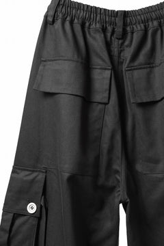 画像をギャラリービューアに読み込む, A.F ARTEFACT EXTREME WIDE CARGO PANTS / STRETCH TWILL (BLACK)