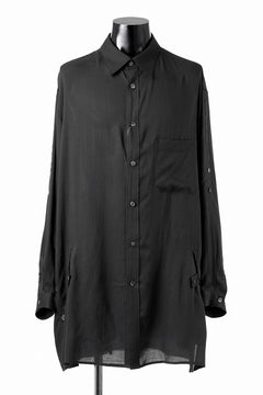 画像をギャラリービューアに読み込む, Y's for men BIG SHIRT / CELLULOSE LAWN (BLACK)