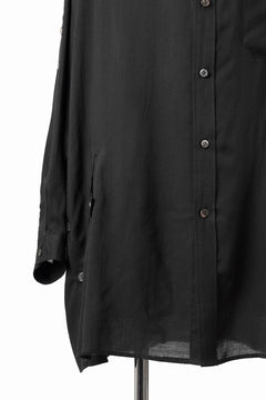 画像をギャラリービューアに読み込む, Y's for men BIG SHIRT / CELLULOSE LAWN (BLACK)