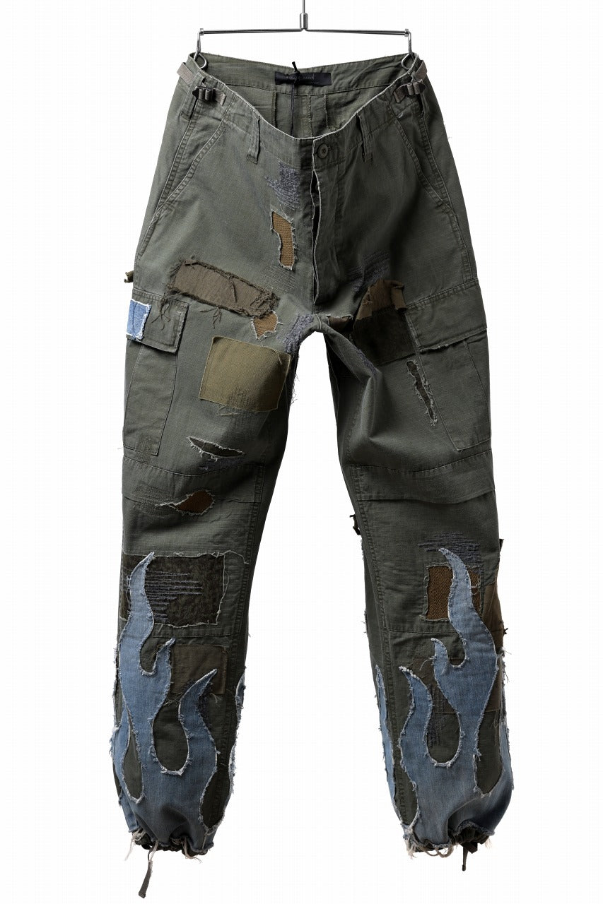 画像をギャラリービューアに読み込む, MASSIMO SABBADIN ARMY CARGO PANTS wt. FLAME DETAIL (ap)