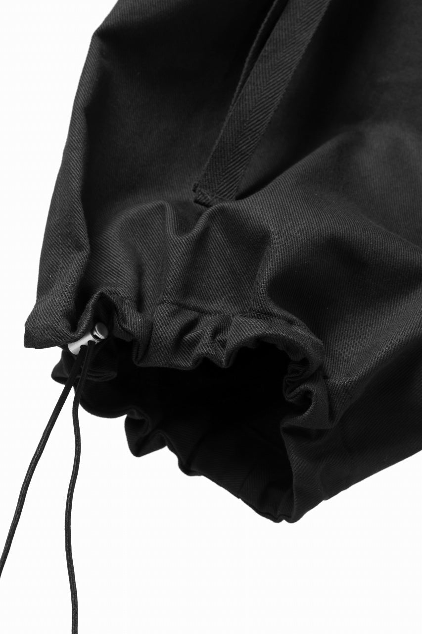画像をギャラリービューアに読み込む, A.F ARTEFACT EXTREME WIDE CARGO PANTS / STRETCH TWILL (BLACK)